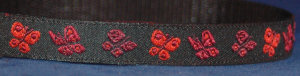 Red Butterflies 1/2" Collar